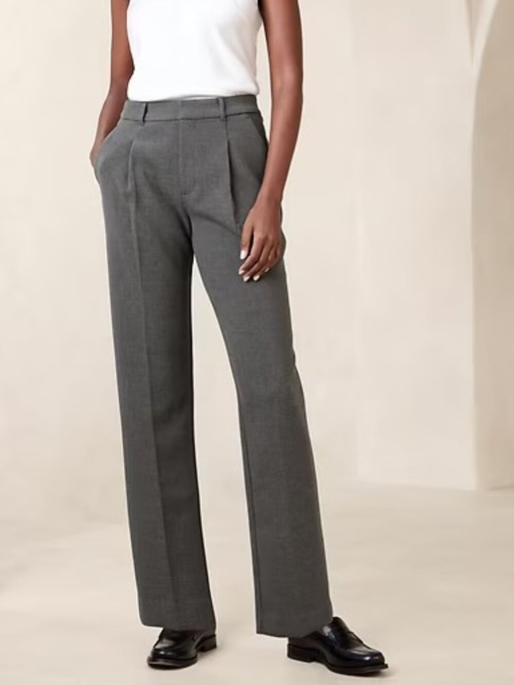 NWT Banana Republic High Rise Double Weave Suiting Pant